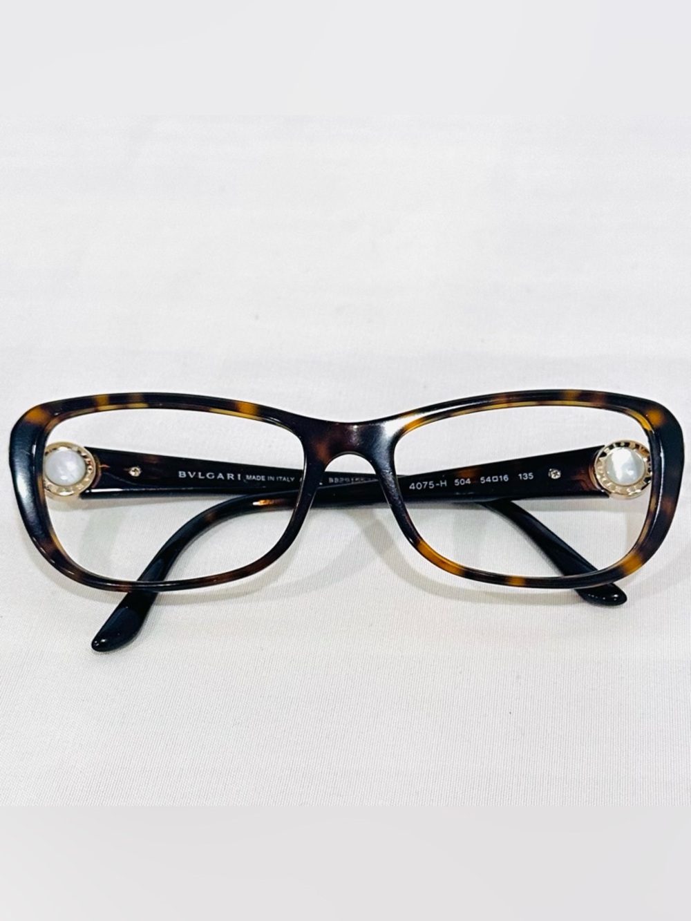 Bulgari Tortoiseshell Cat-Eye Eyeglasses